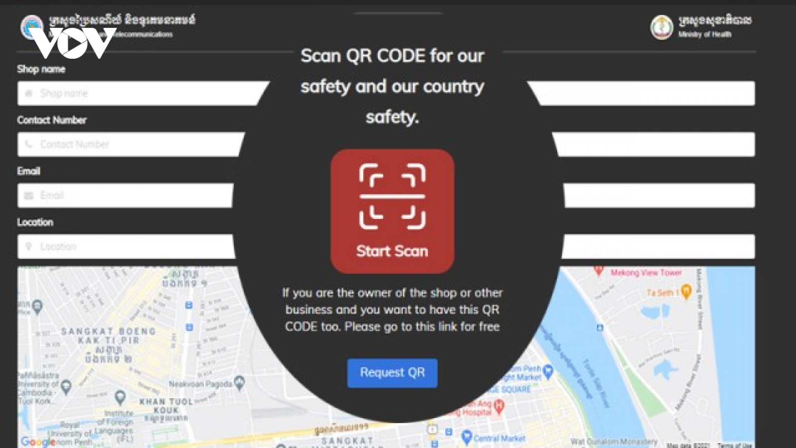Campuchia sử dụng hệ thống QR Code “ Stop Covid” để kiểm soát những nơi đông người