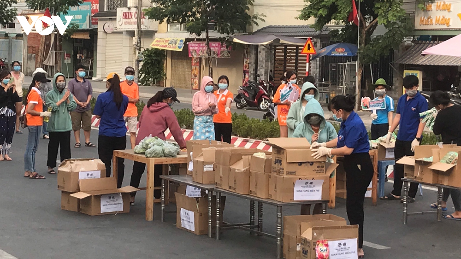 “Gian hàng 0 đồng” dành cho người dân trong khu phong tỏa ở Bình Dương