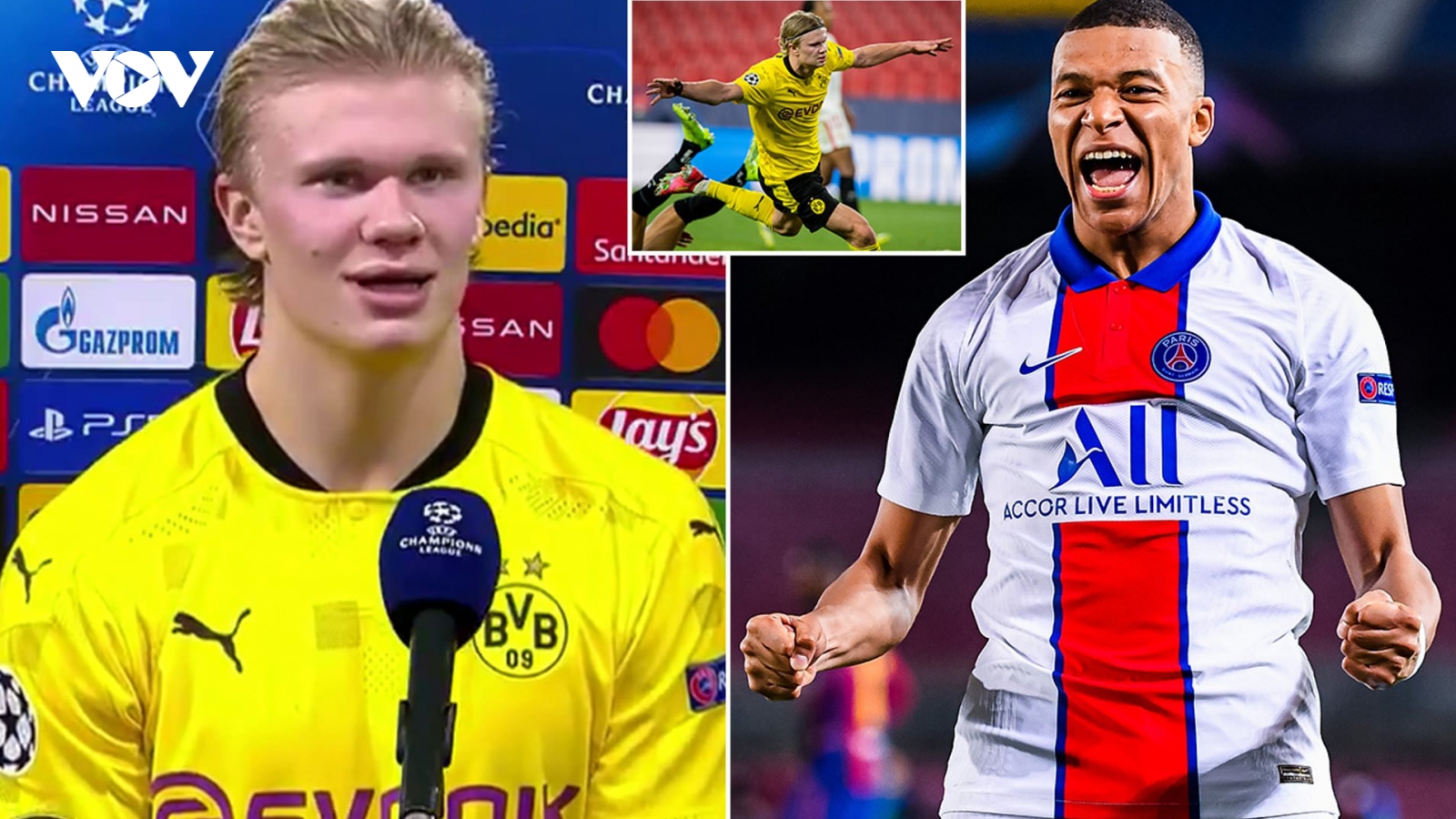 Phá kỷ lục Champions League, Erling Haaland gửi lời cảm ơn Mbappe