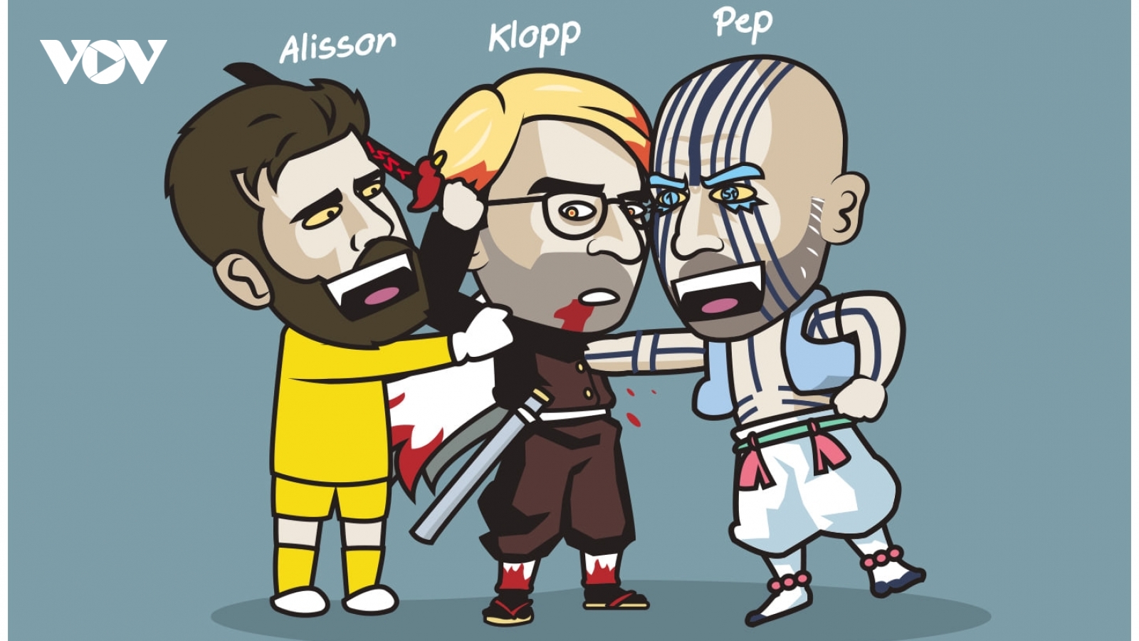 Biếm họa 24h: Alisson "tiếp tay" để Pep Guardiola hạ gục Jurgen Klopp