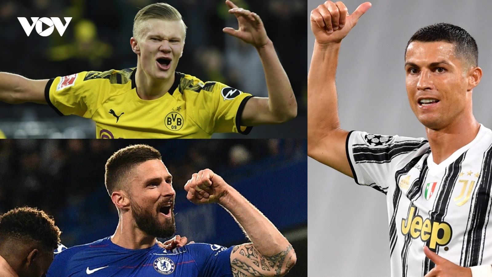 Bảng xếp hạng "vua phá lưới" Champions League 20/21: Ronaldo "hít khói" Haaland