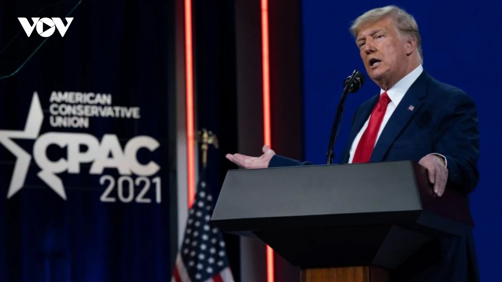 Trump chỉ trích Trung Quốc gay gắt trong lần tái xuất đầu tiên kể từ khi rời nhiệm sở