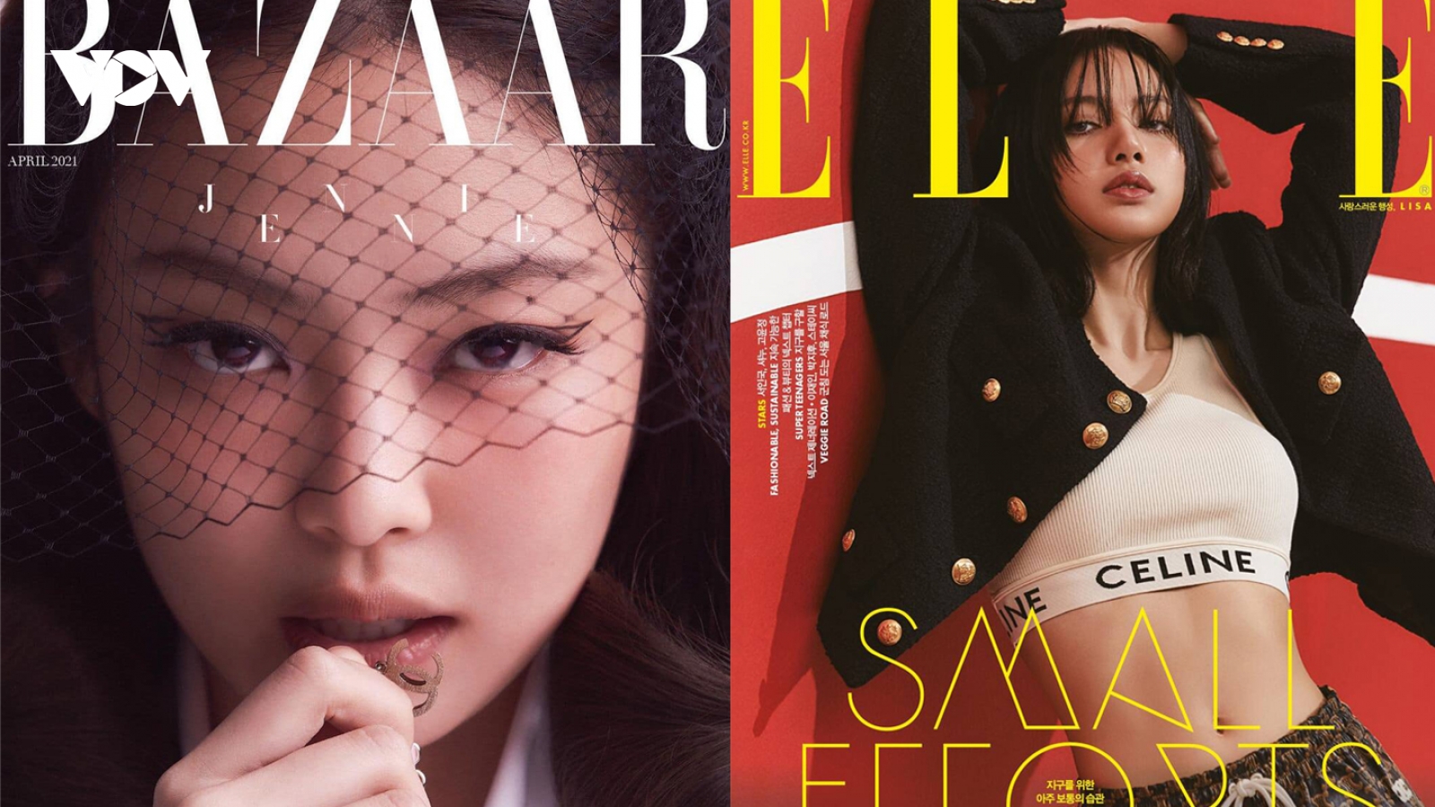 Jennie, Lisa (BLACKPINK) đọ sắc trên bìa tạp chí