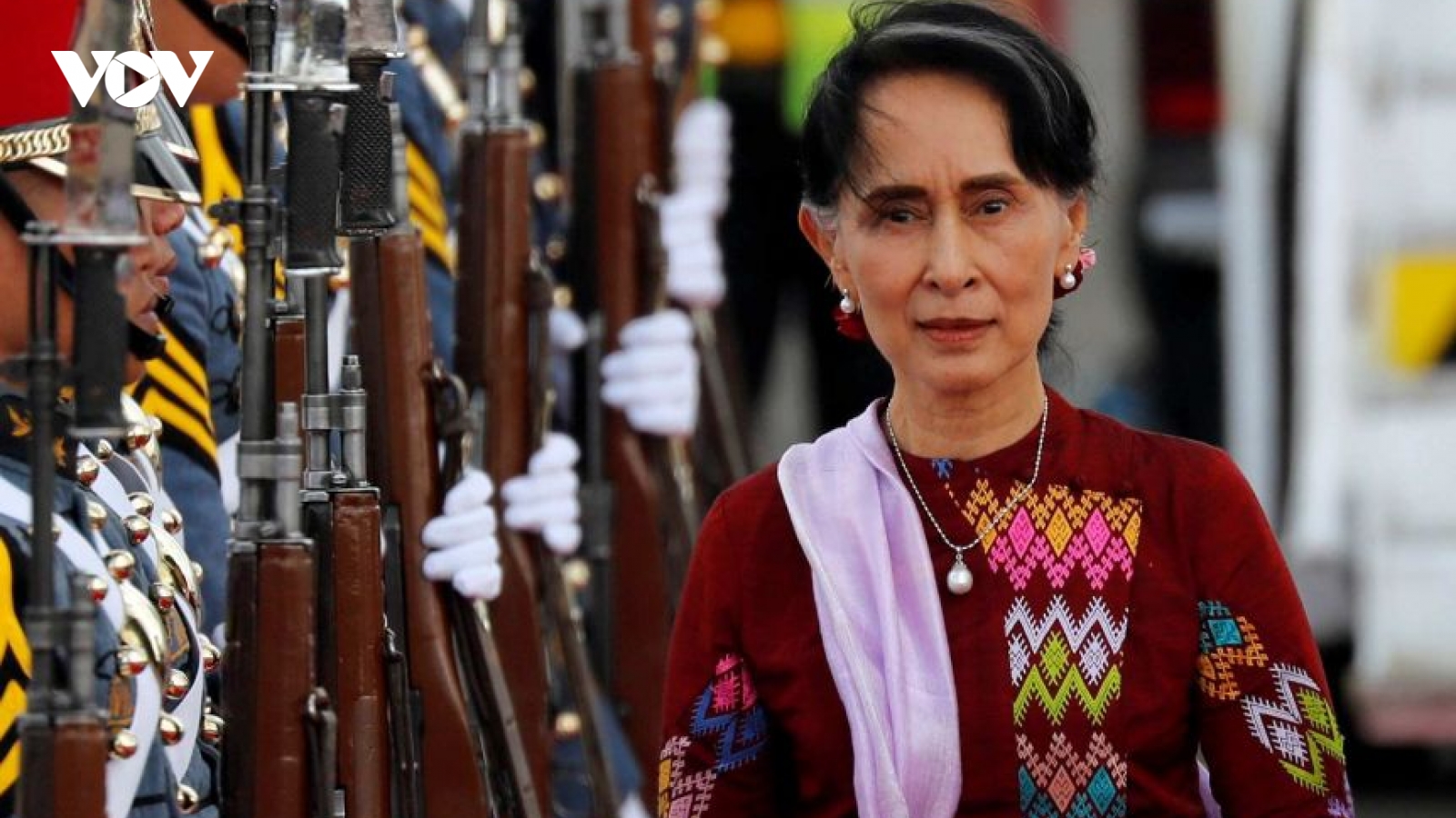 Cố vấn nhà nước Myanmar San Suu Kyi xuất hiện trong phiên xét xử trực tuyến
