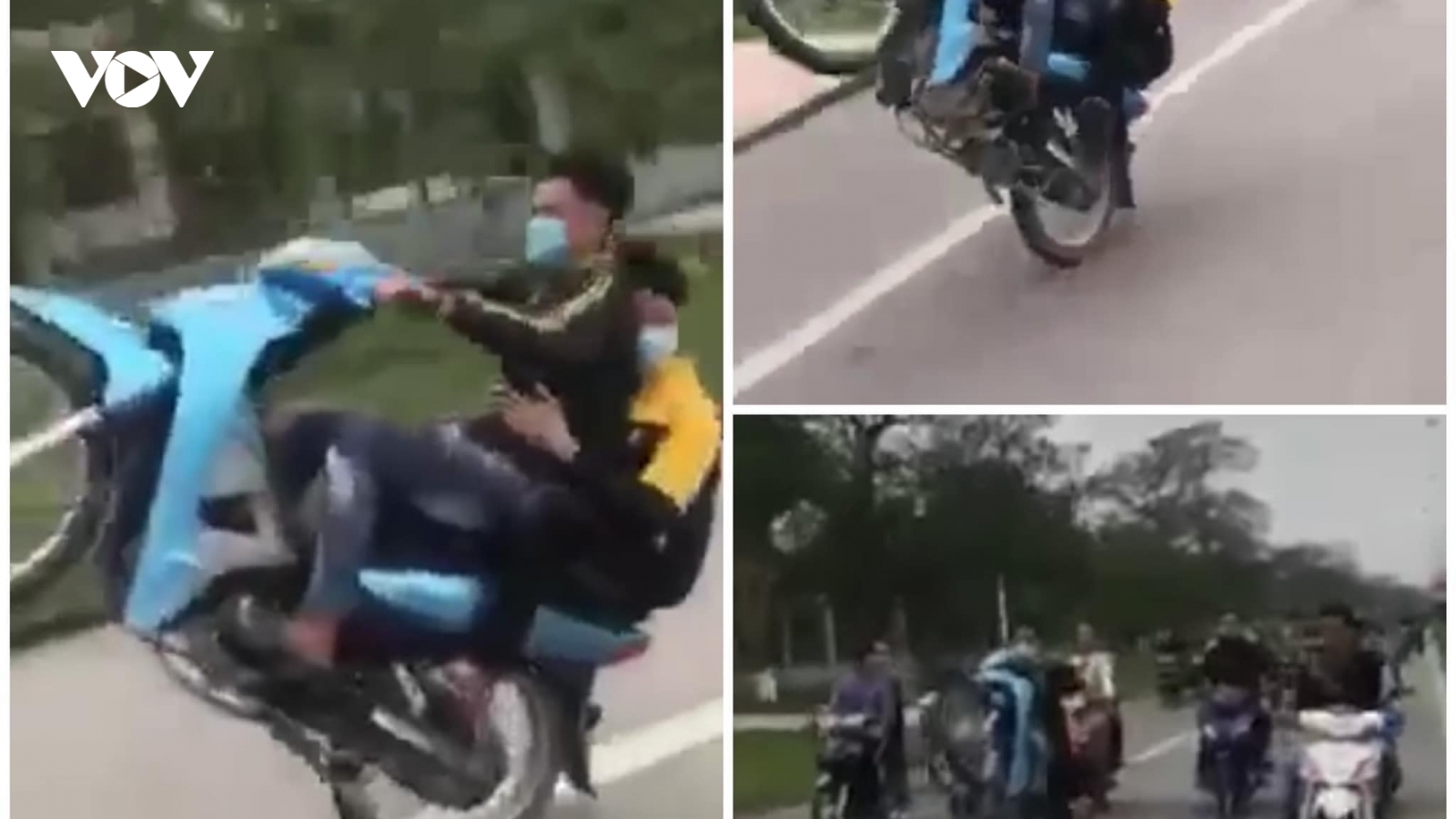 "Quái xế” nẹt bô, bốc đầu phóng như bay trên cầu nghìn tỷ