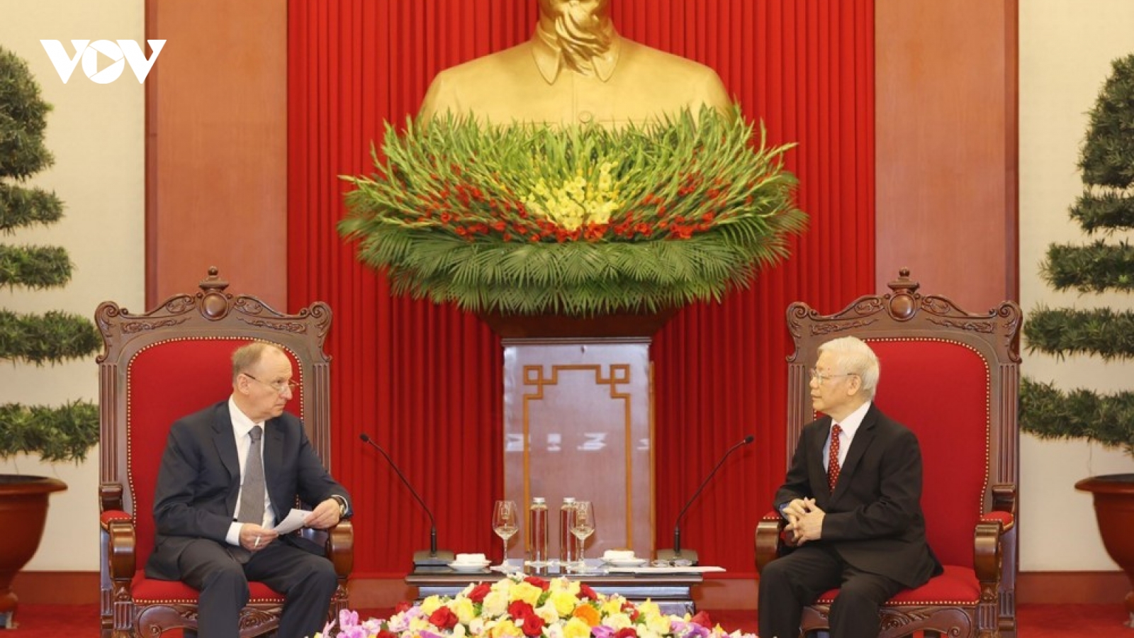 Tổng Bí thư, Chủ tịch nước Nguyễn Phú Trọng tiếp Thư ký Hội đồng An ninh Liên bang Nga