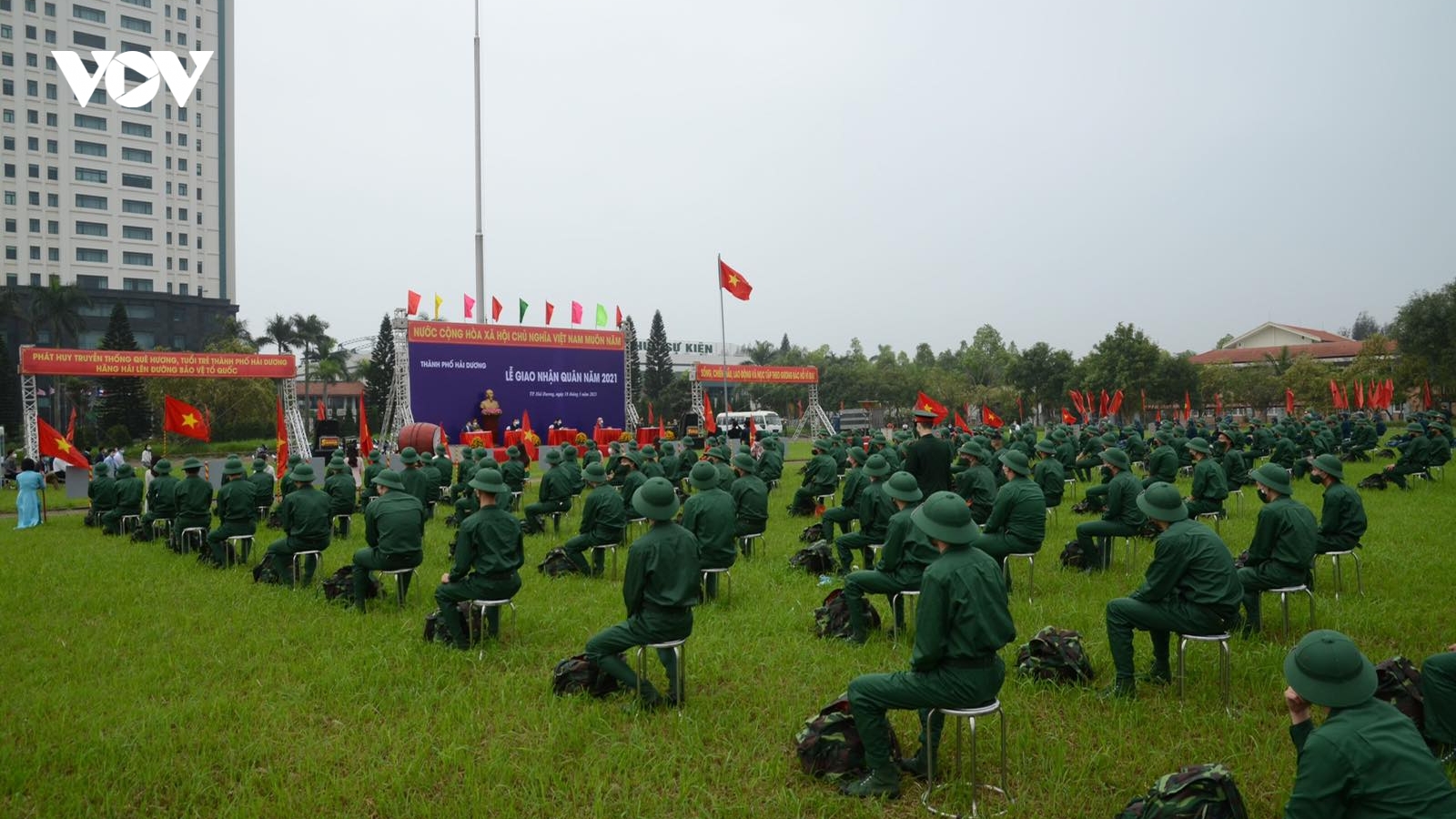 Hải Dương giao nhận quân nhanh gọn để phòng dịch COVID-19