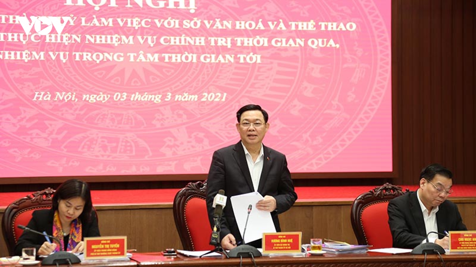 Bí thư Thành ủy Vương Đình Huệ: Đưa văn hóa thành nguồn lực quan trọng của thủ đô