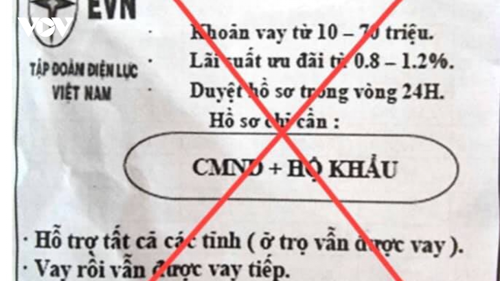 Cảnh báo tình trạng giả mạo EVN kêu gọi cho vay tín chấp