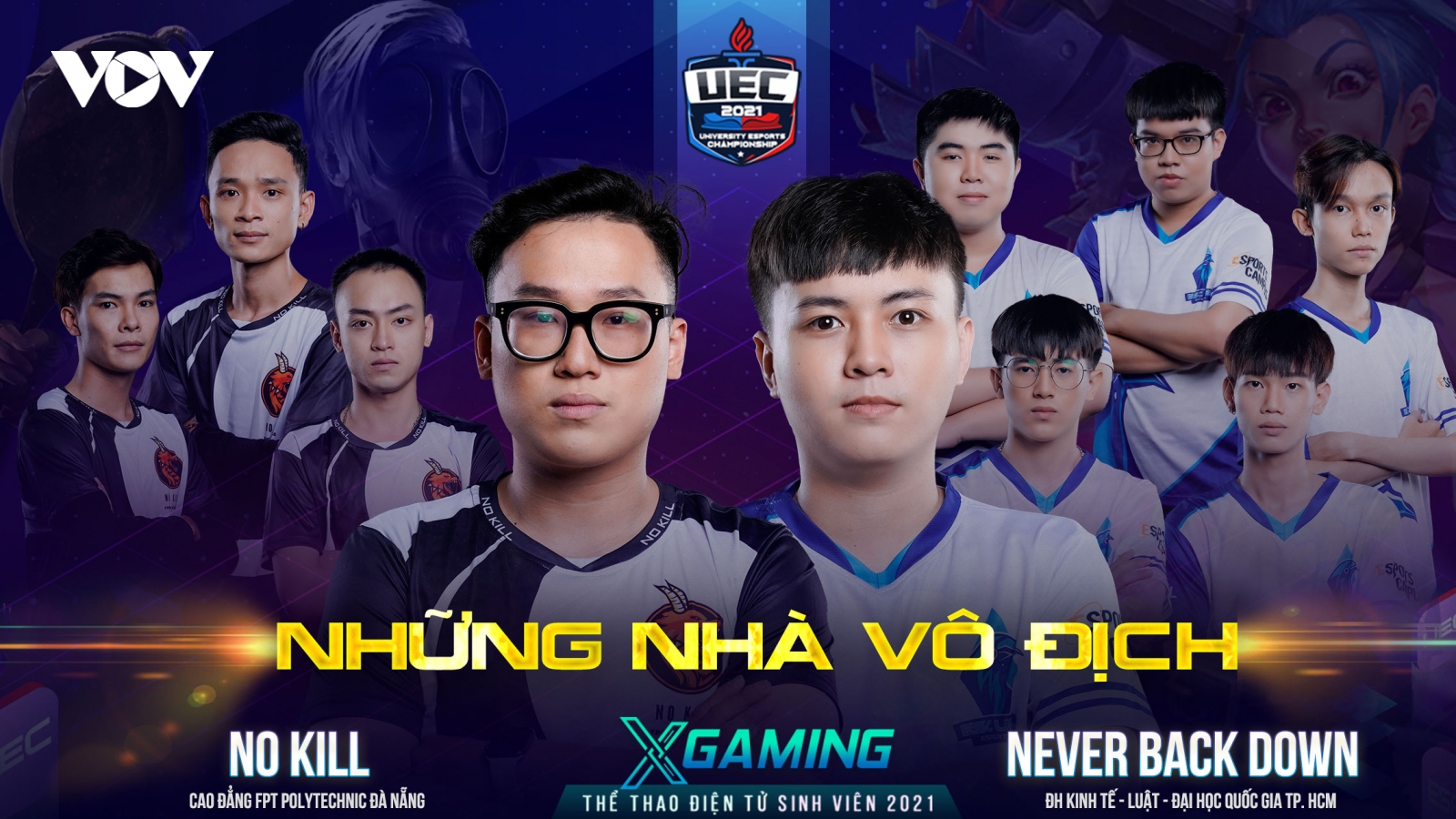 ĐH Kinh tế - Luật và CĐ FPT Polytechnic Đà Nẵng là tân vương XGaming – UEC 2021