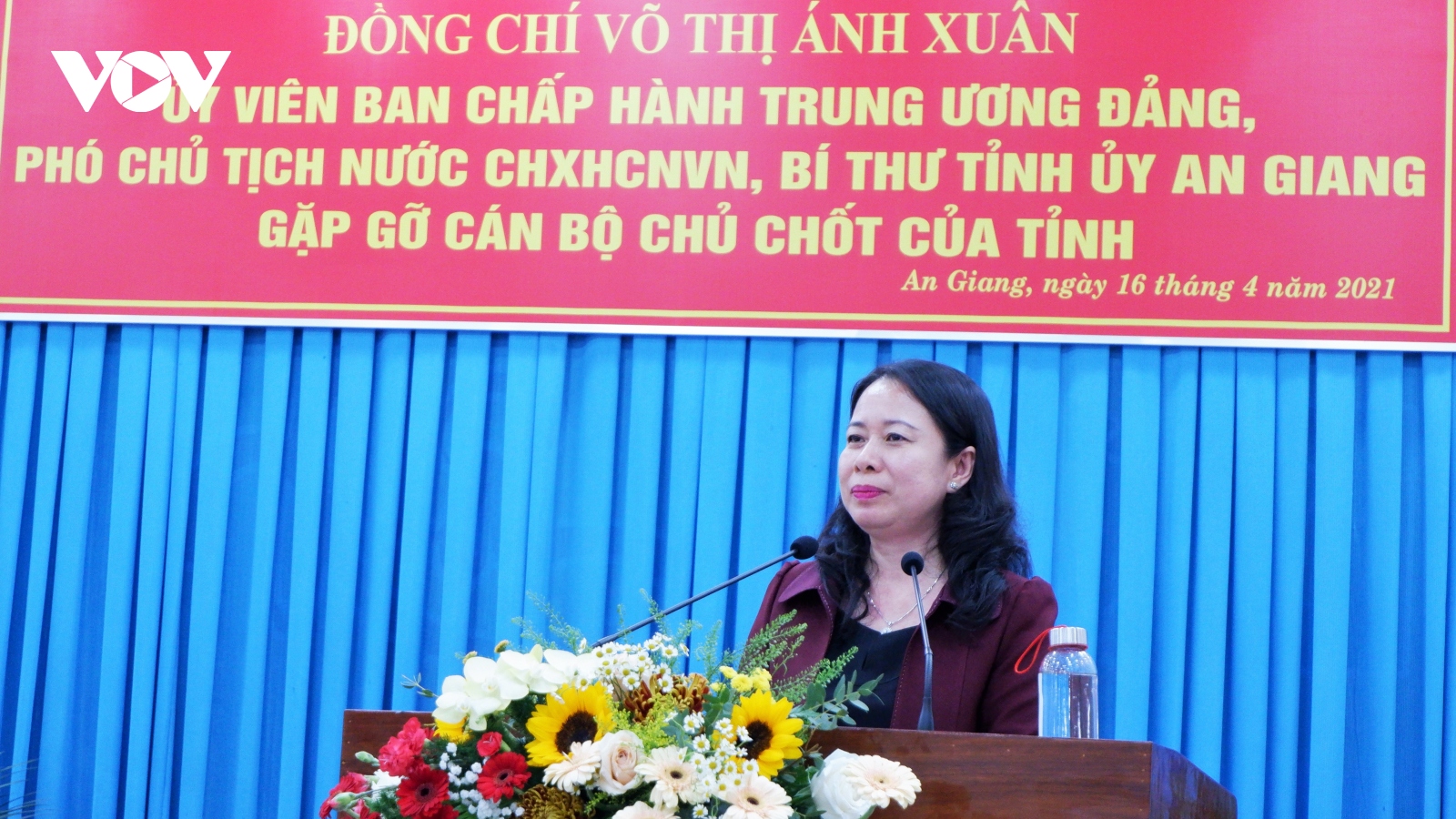 Phó Chủ tịch nước Võ Thị Ánh Xuân gặp mặt cán bộ chủ chốt tỉnh An Giang 