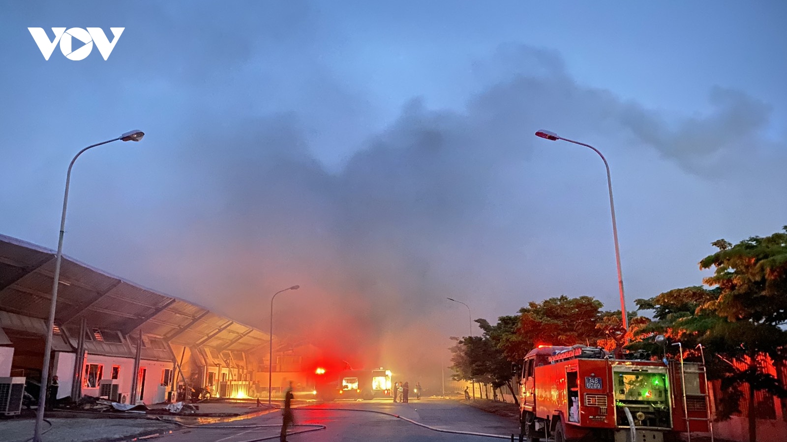 Cháy lớn tại Công ty TNHH Doosan ở Hải Dương