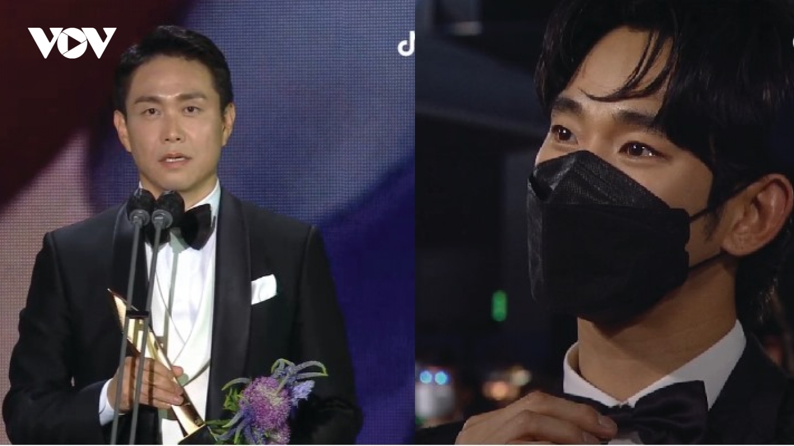Kim Soo Hyun rơm rớm nước mắt khi “anh trai” Oh Jung Se nhận giải Baeksang