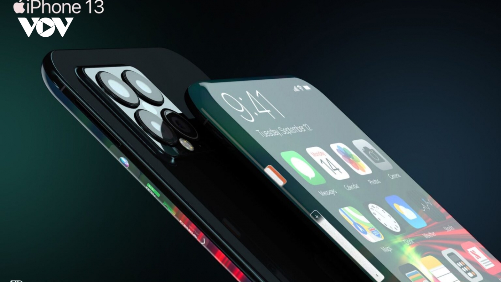 Ngắm iPhone 13 màn hình thác nước, camera selfie kép dưới màn hình