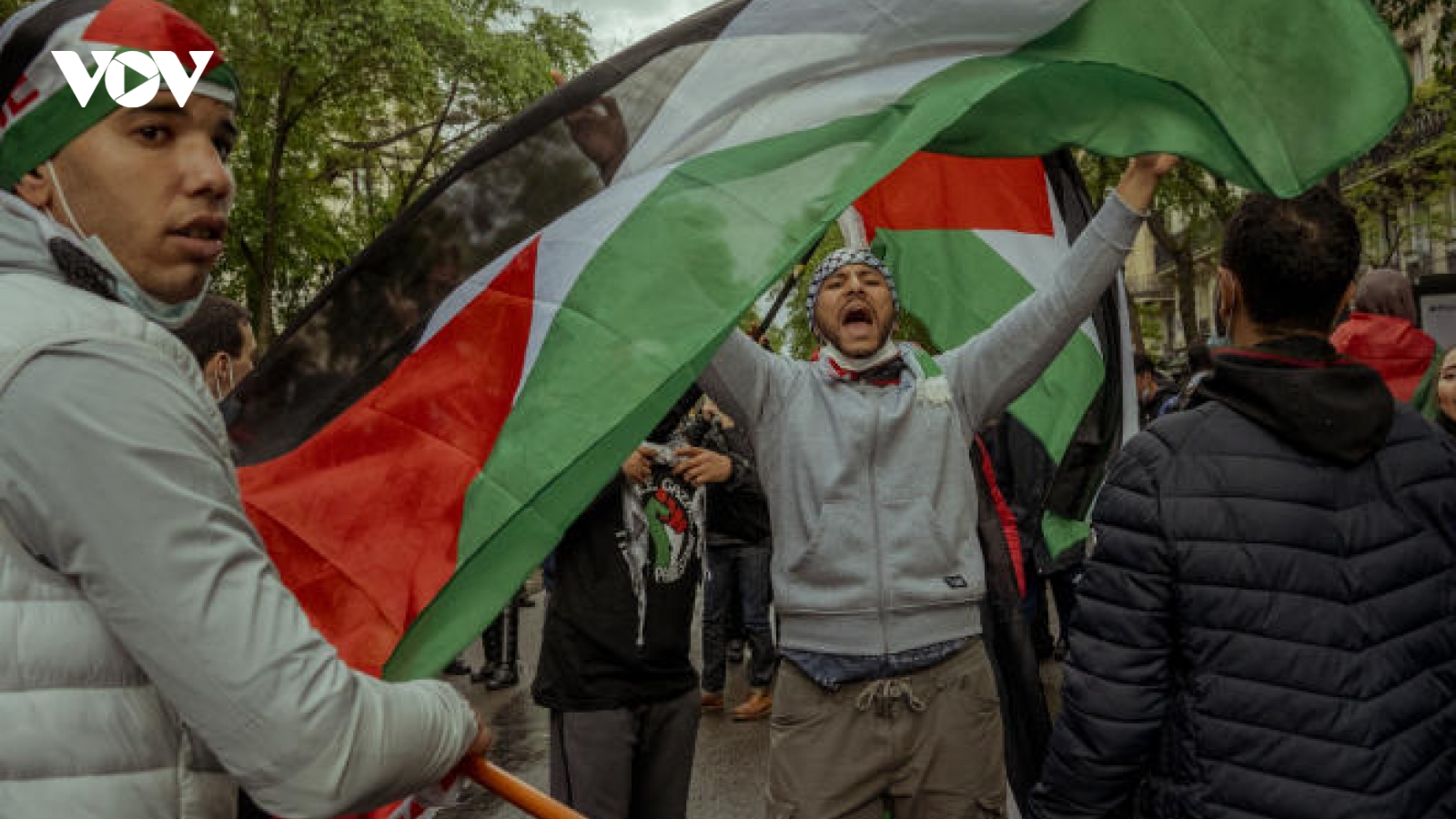 Hàng chục nghìn người biểu tình ở Pháp ủng hộ Palestine