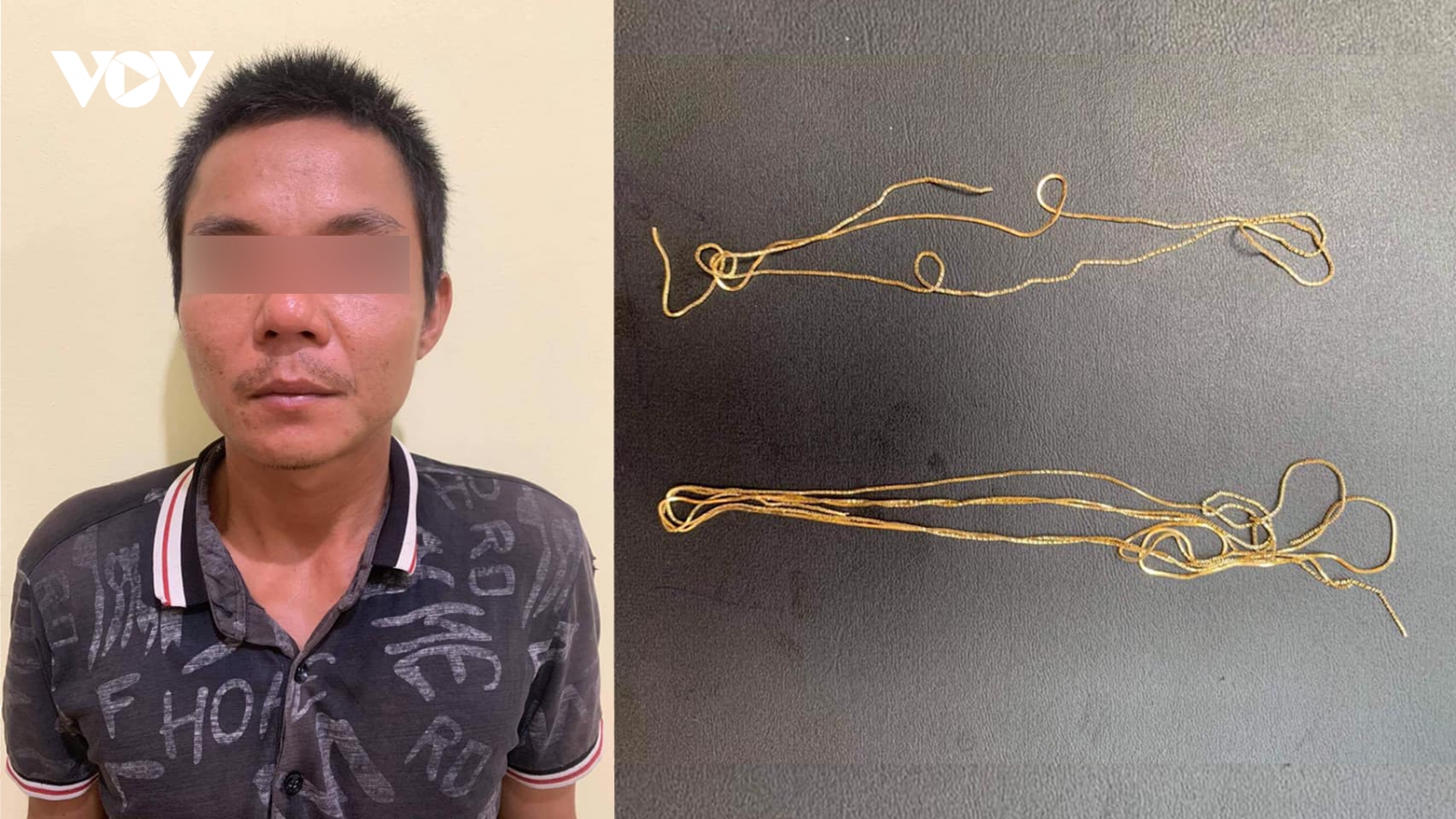Tên cướp giật dây chuyền vàng bị bắt sau 20 giờ gây án