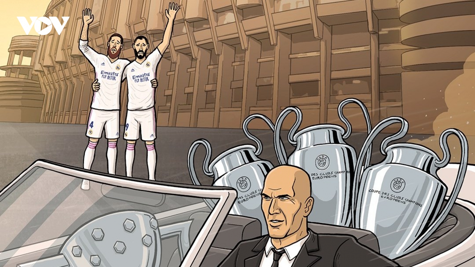 Biếm họa 24h: HLV Zidane nói lời chia tay Real Madrid