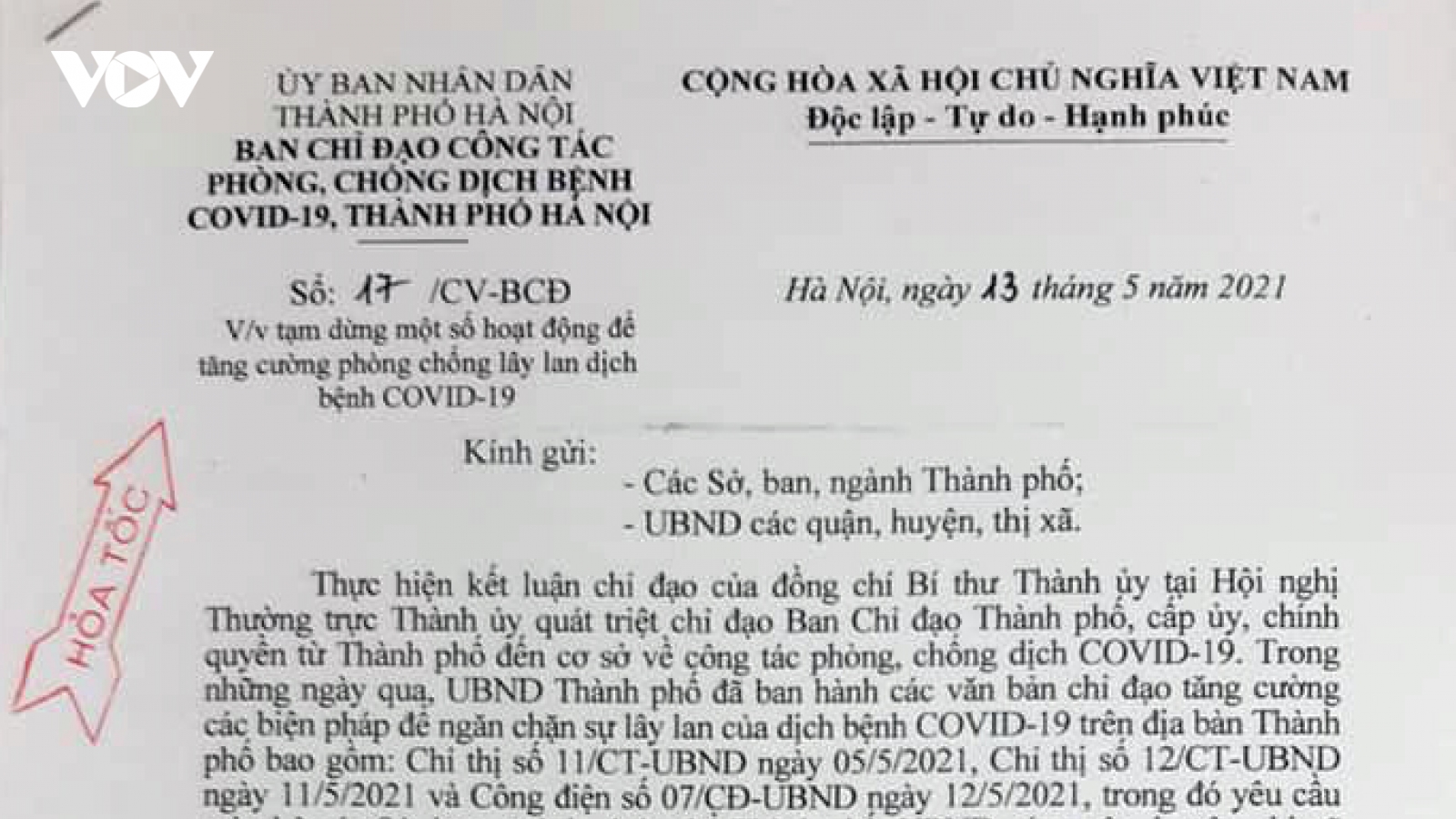 Hà Nội tạm dừng hoạt động thể thao, sân golf, tập golf từ 12h00 ngày 13/5