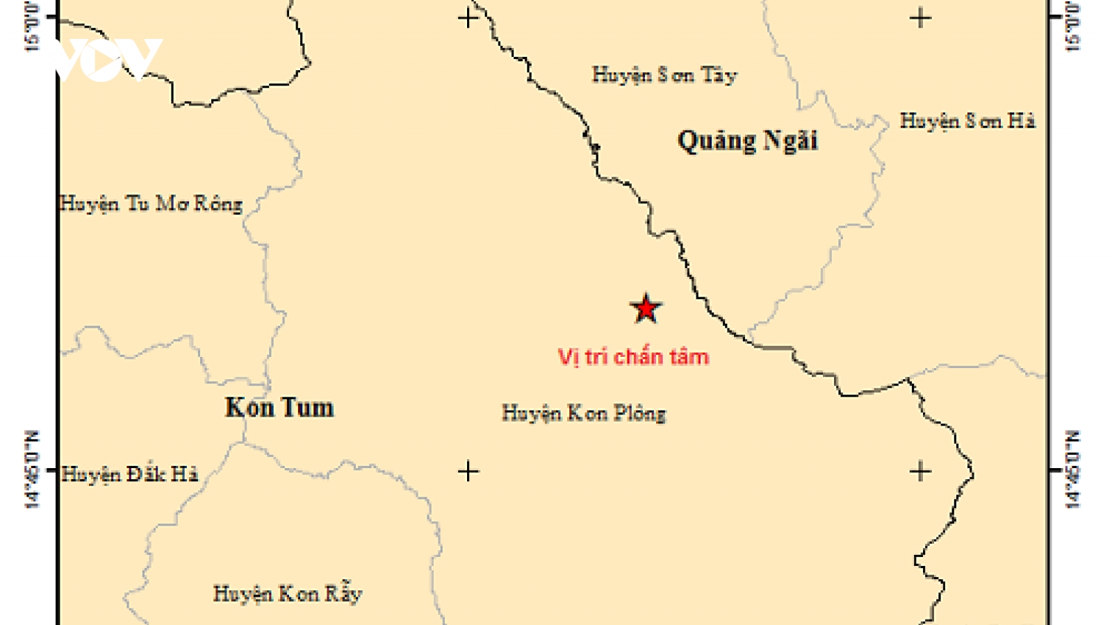 Kon Tum vừa ghi nhận 2 trận động đất liên tiếp