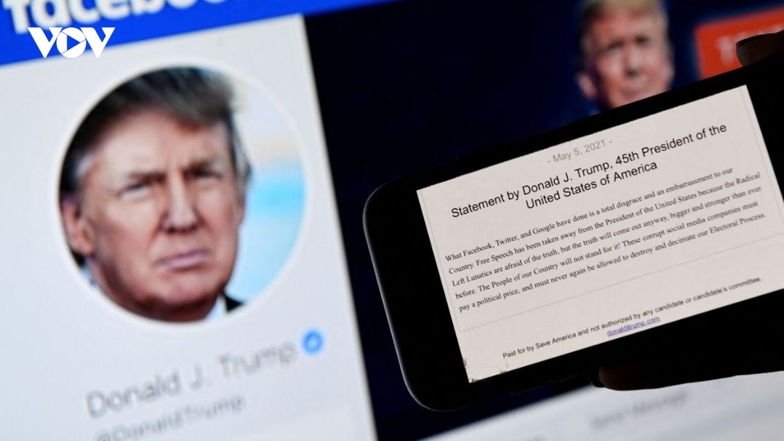 Facebook chặn tài khoản của ông Donald Trump ít nhất 2 năm nữa