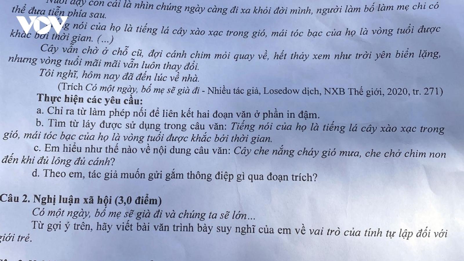 Thi vào 10 tại Nghệ An: Đề Ngữ văn hay nhưng không dễ viết