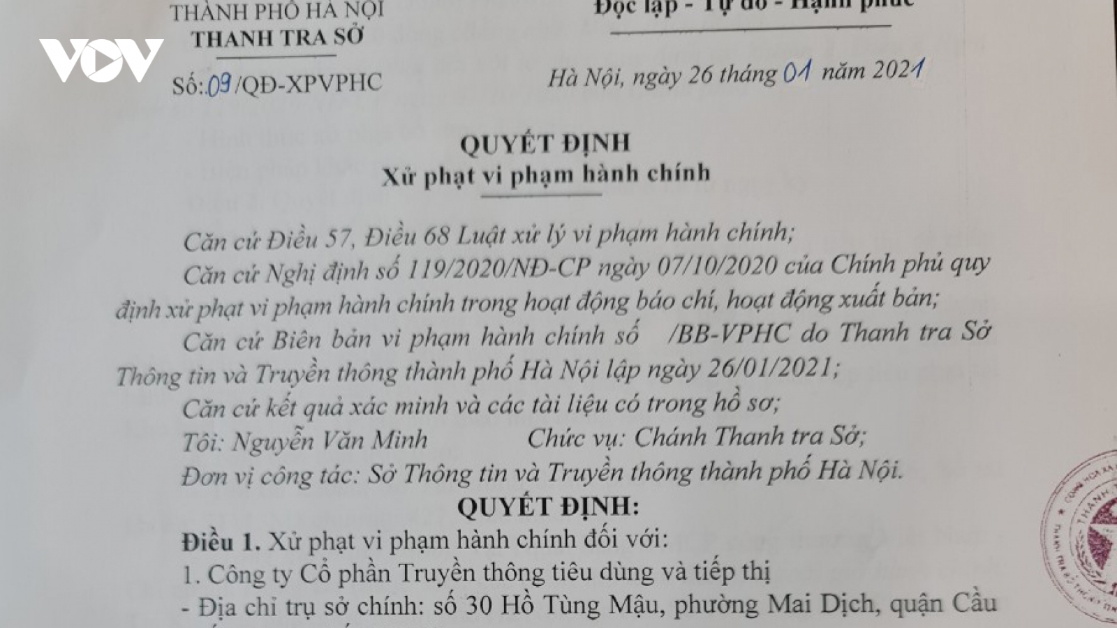 Hà Nội xử phạt 90 triệu đồng 4 trang thông tin điện tử tổng hợp
