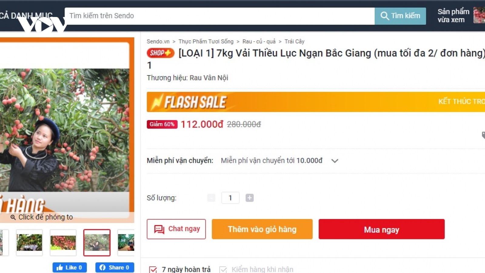 6 sàn thương mại điện tử khởi động hỗ trợ tiêu thụ vải thiều Bắc Giang