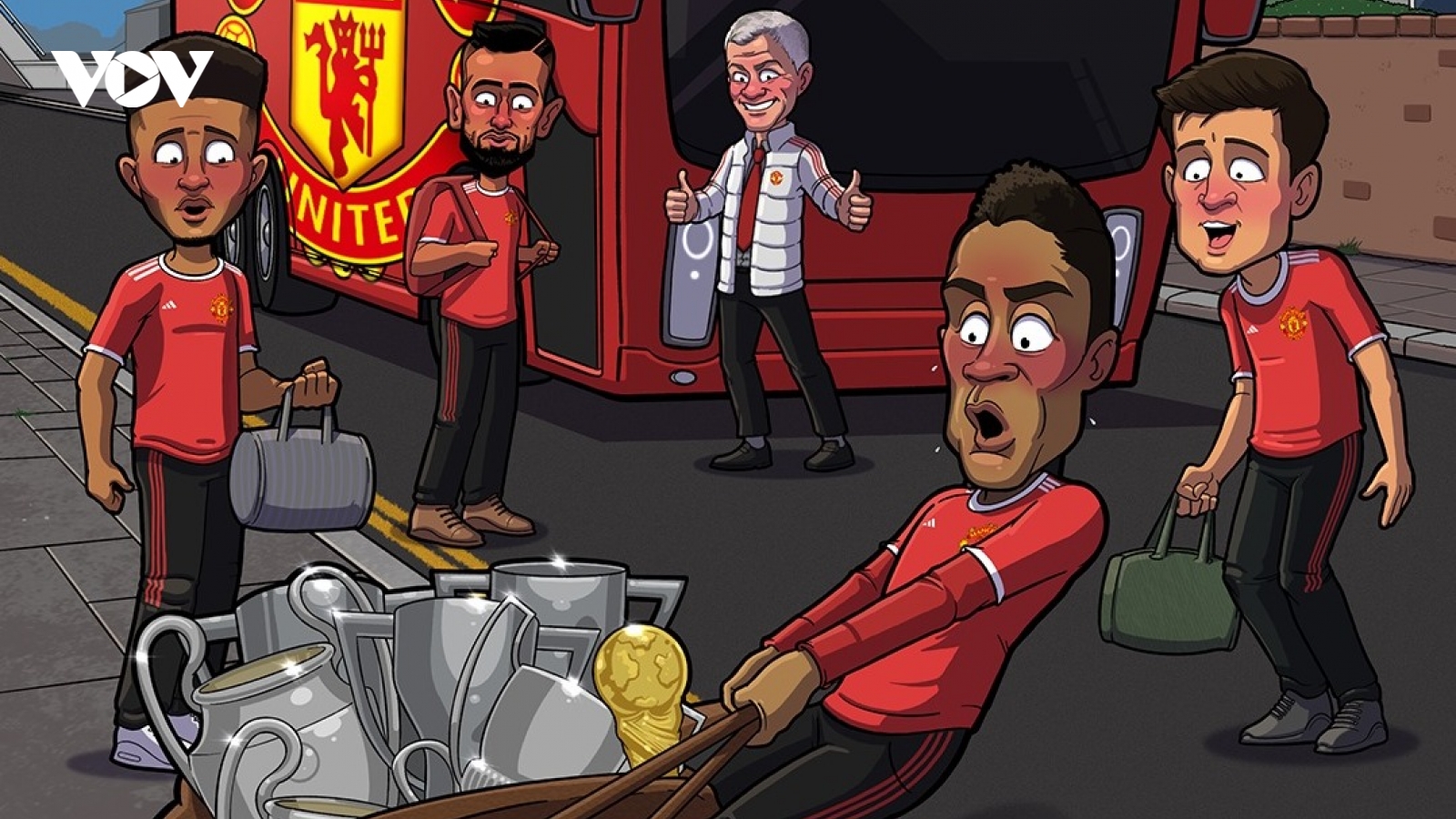 Biếm họa 24h: Varane mang cúp đến "trình diện" MU