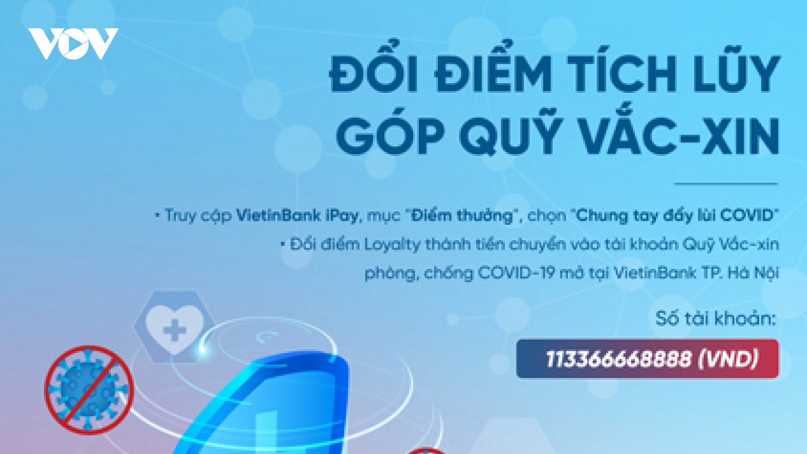 Đổi điểm tích lũy - Góp Quỹ vaccine cùng VietinBank Loyalty