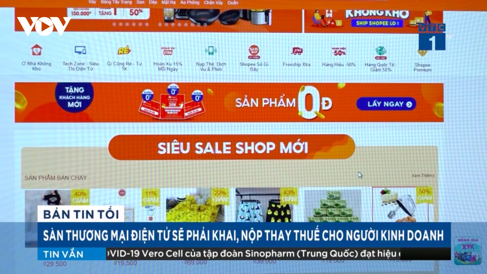 Sàn thương mại điện tử sẽ phải khai, nộp thay thuế cho người kinh doanh từ ngày 1/8