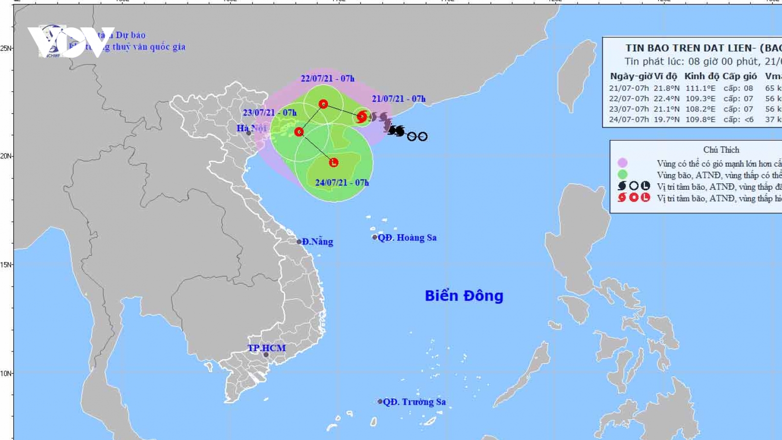 Bão số 3 trên đất liền suy yếu thành áp thấp nhiệt đới trong 24 tới