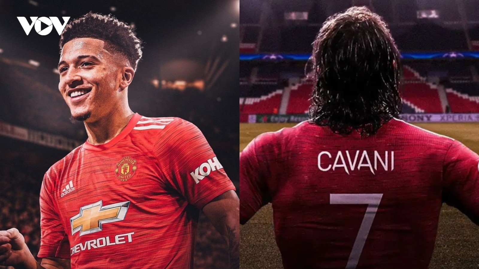 Edinson Cavani nhường chiếc áo số 7 ở MU cho Jadon Sancho?
