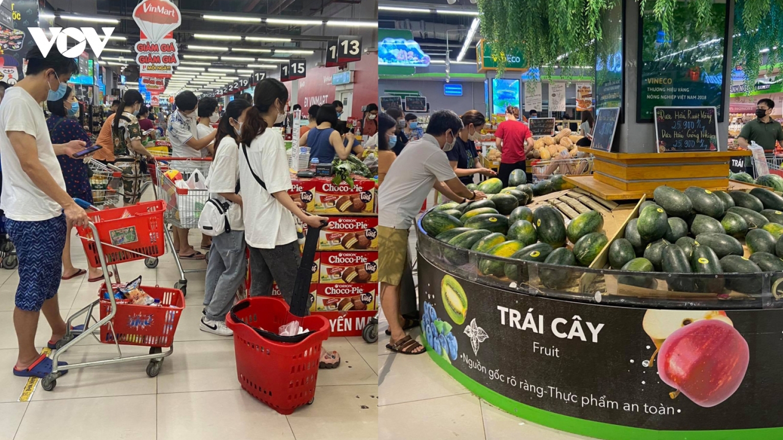 Hanoi residents hoard food, essential goods in ample supply