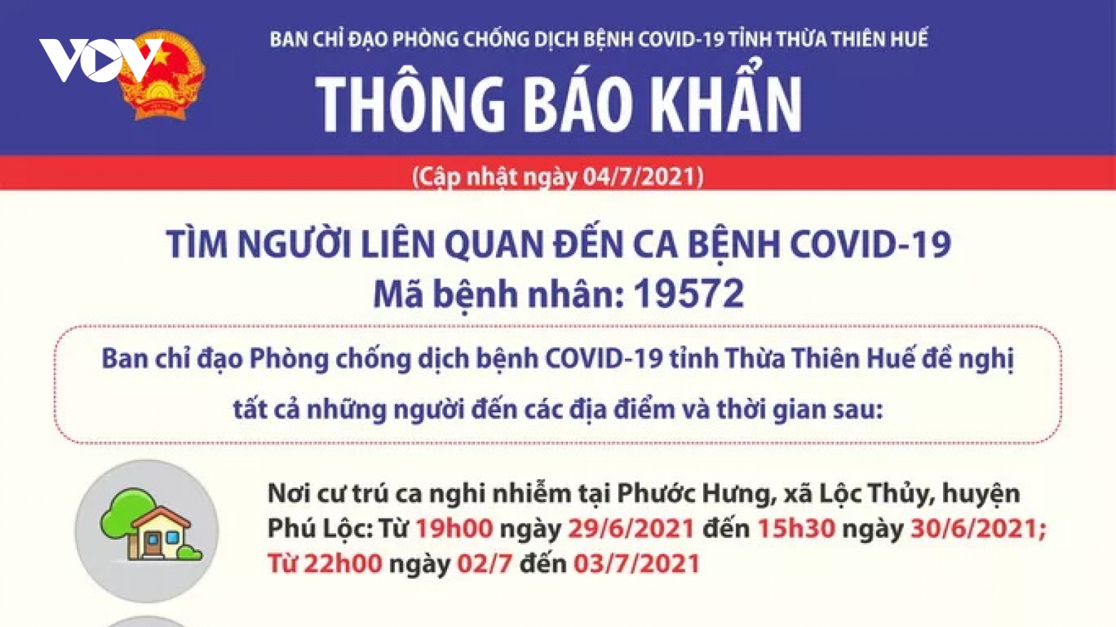 Thừa Thiên - Huế phong tỏa tạm thời chợ Lộc Thủy sau khi phát hiện ca mắc Covid-19