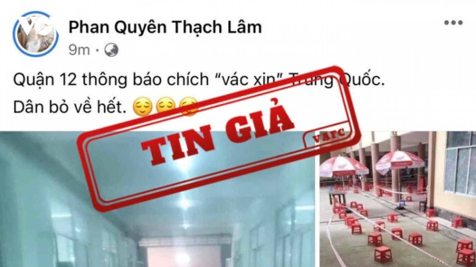Sẽ xử nghiêm người tung tin giả “Quận 12 tiêm vaccine Trung Quốc, dân bỏ về hết”