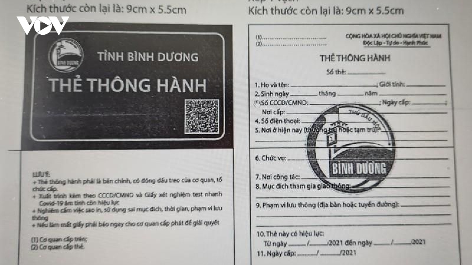 Từ ngày 5/9, người dân Bình Dương ra đường phải có thẻ thông hành 
