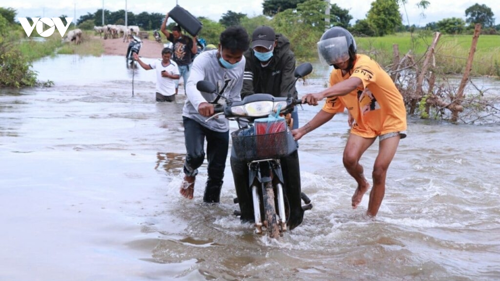 5 tỉnh của Campuchia chịu ảnh hưởng của mưa lũ