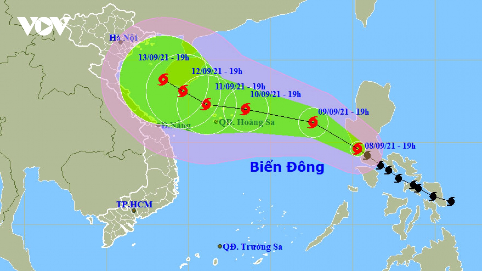 Bão Conson giật cấp 11 sẽ đi vào Biển Đông trong đêm nay