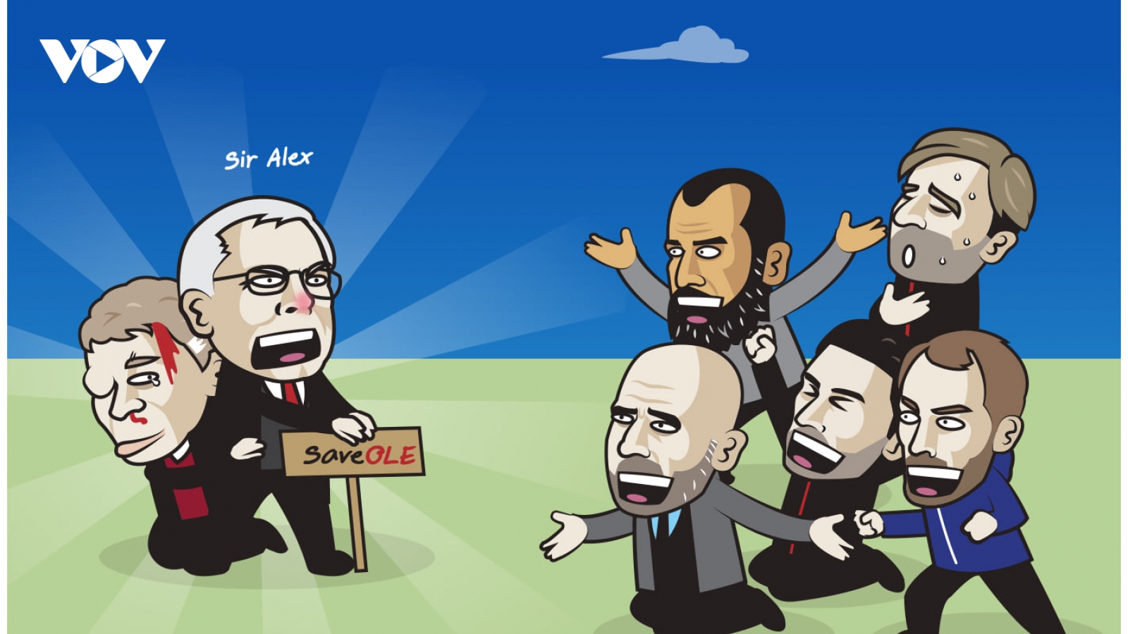 Biếm họa 24h: HLV Solskjaer được thầy Sir Alex “bảo lãnh”