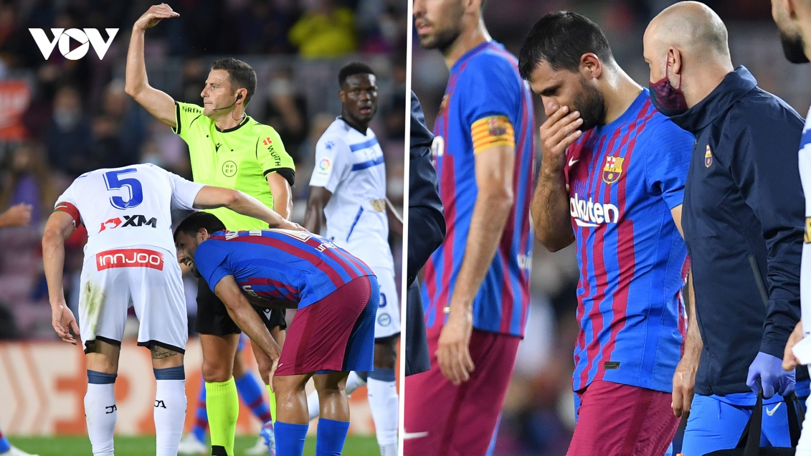 Aguero nhập viện trong ngày Barca gây thất vọng trước Alaves