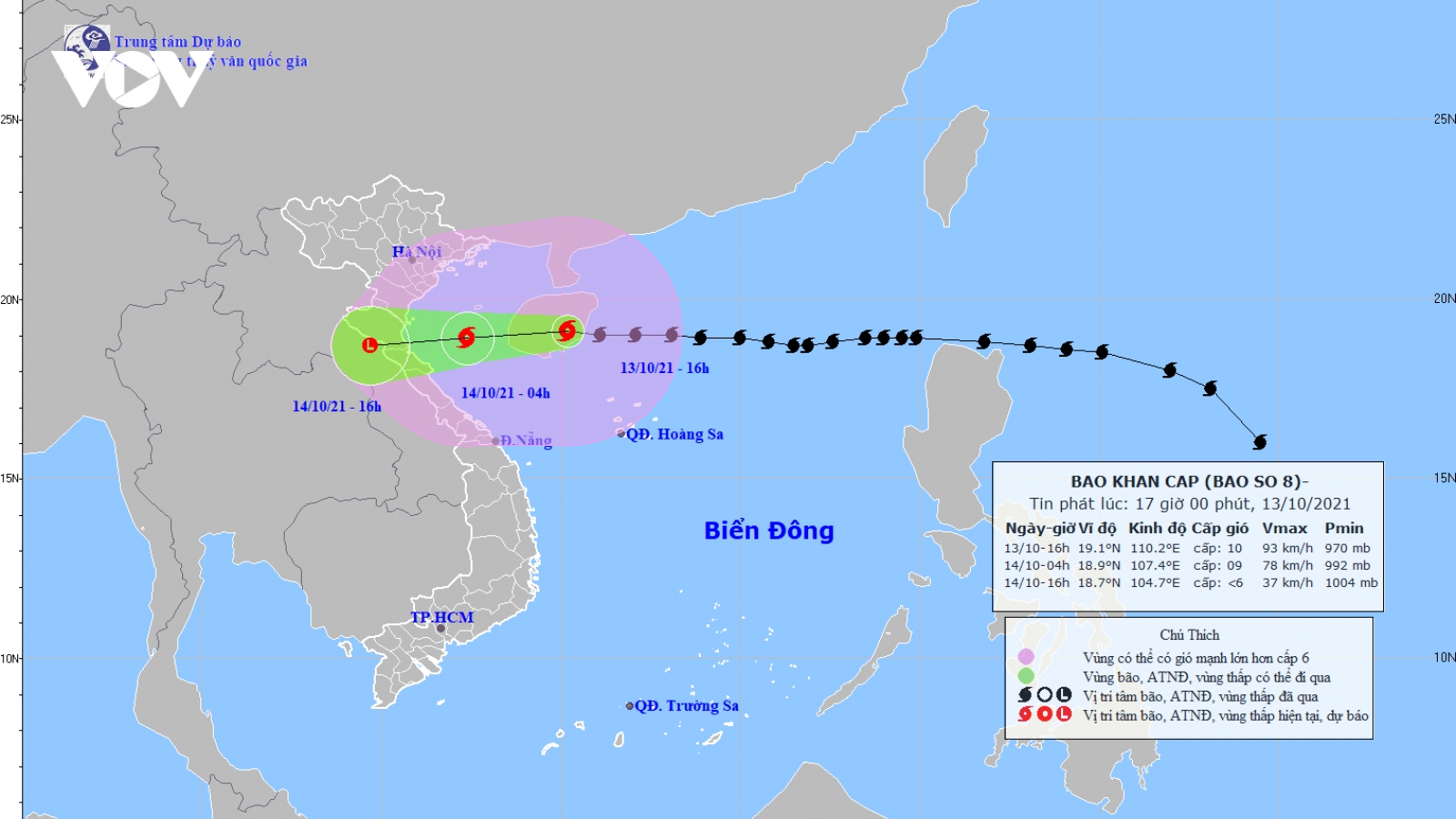Bão số 8 gây gió mạnh vùng ven biển từ Quảng Ninh đến Quảng Bình