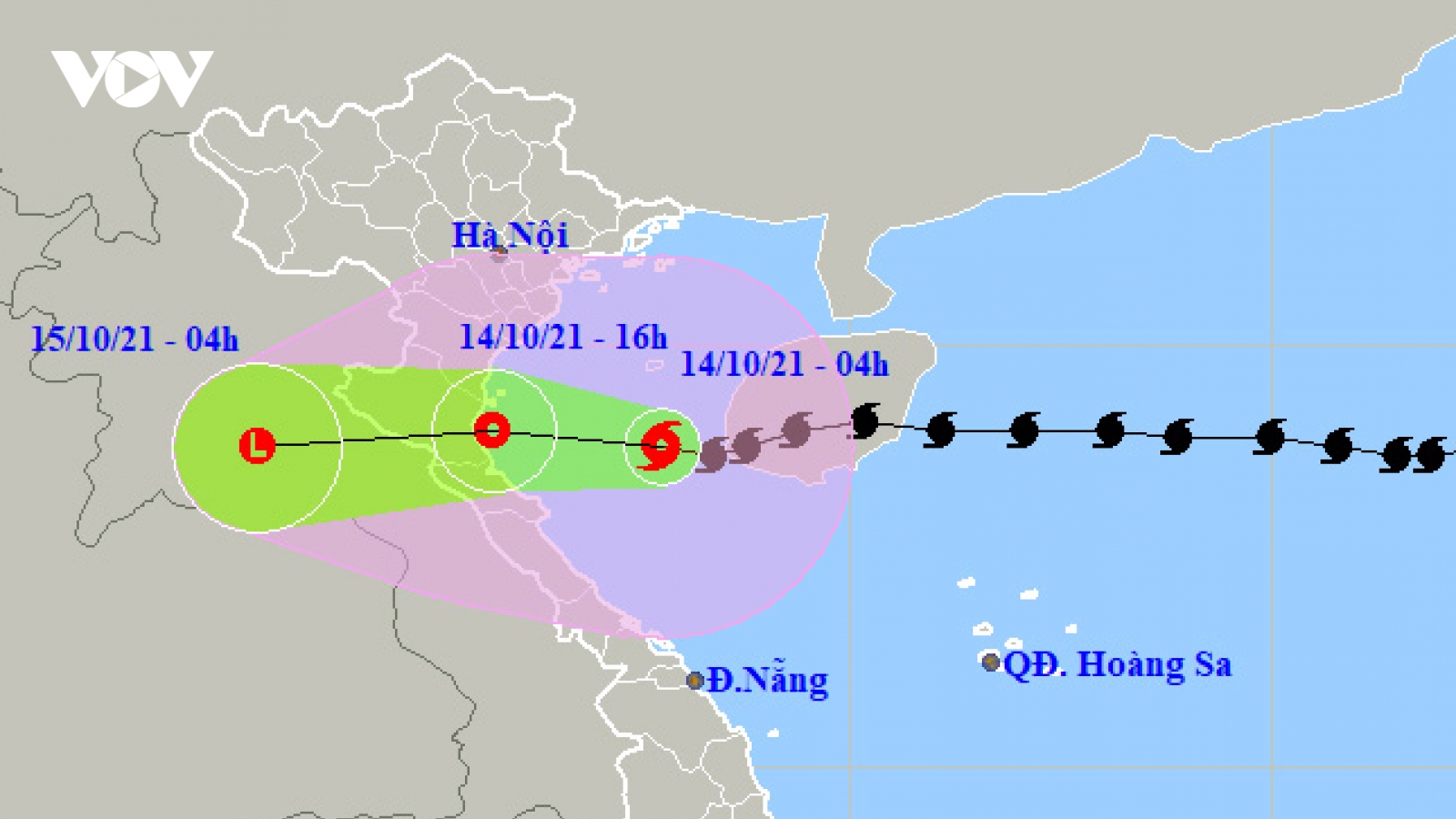 Bão số 8 vào Vịnh Bắc Bộ và suy yếu, cách Thanh Hóa khoảng 300km