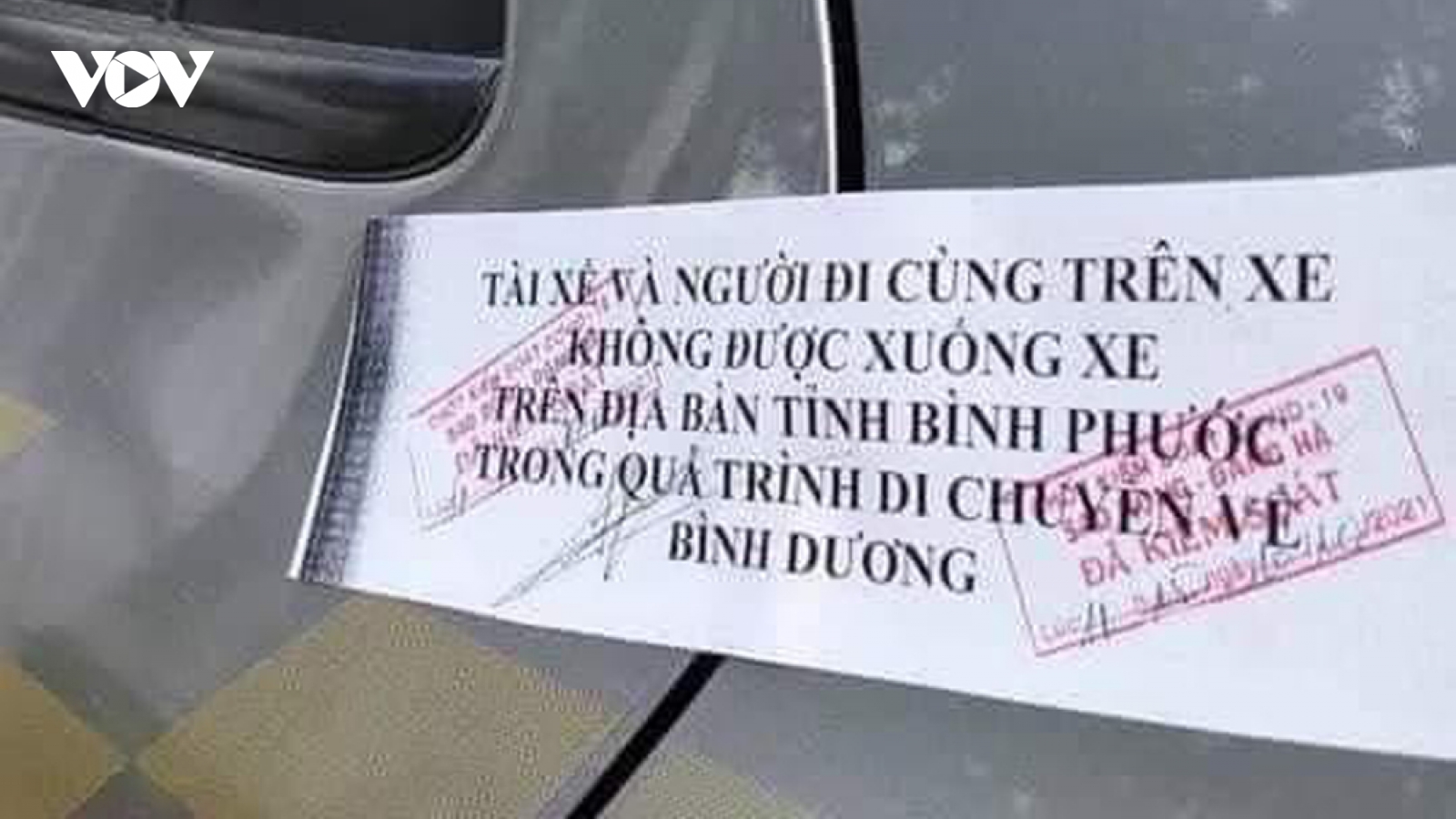 Bình Phước chấn chỉnh, không để xảy ra việc dán niêm phong ở cửa xe ô tô