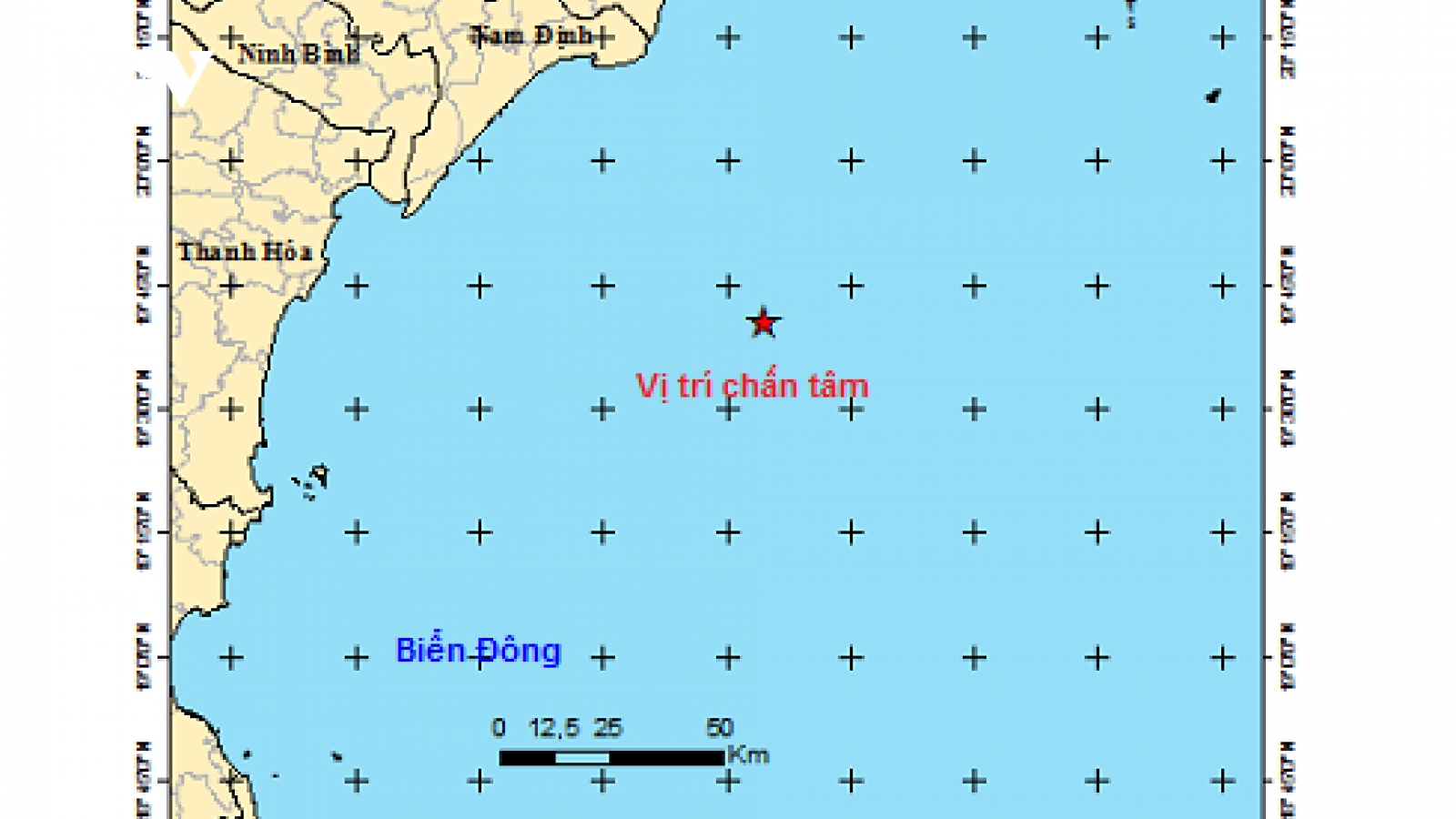 2 trận động đất trên Biển Đông
