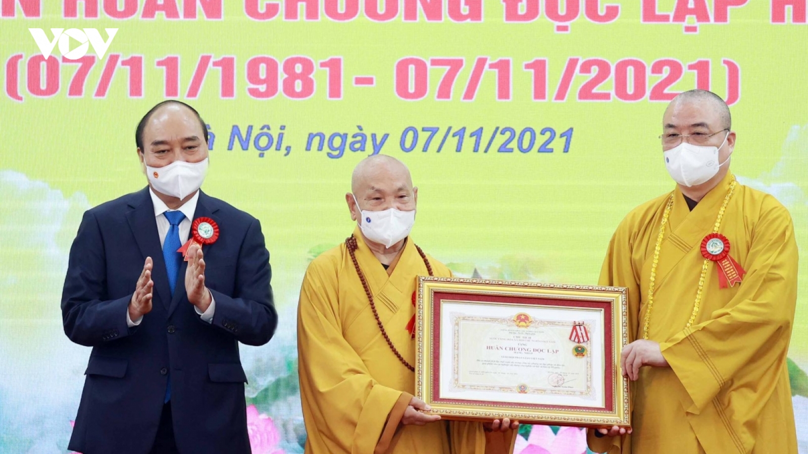Giáo hội Phật giáo VN kỷ niệm 40 năm thành lập, đón nhận Huân chương Độc lập hạng Nhất