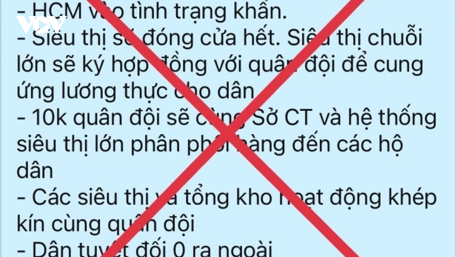 “TP.HCM vào tình trạng khẩn” là tin giả
