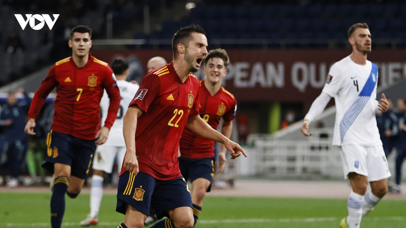 Thắng tối thiểu Hy Lạp, Tây Ban Nha rộng cửa giành vé dự World Cup 2022