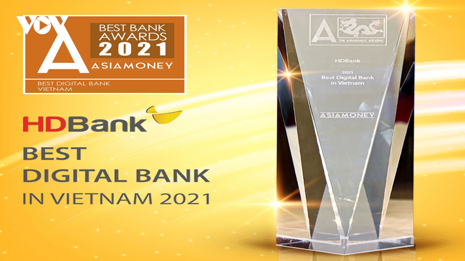 HDBank đạt giải thưởng Ngân hàng Số tốt nhất Việt Nam 2021