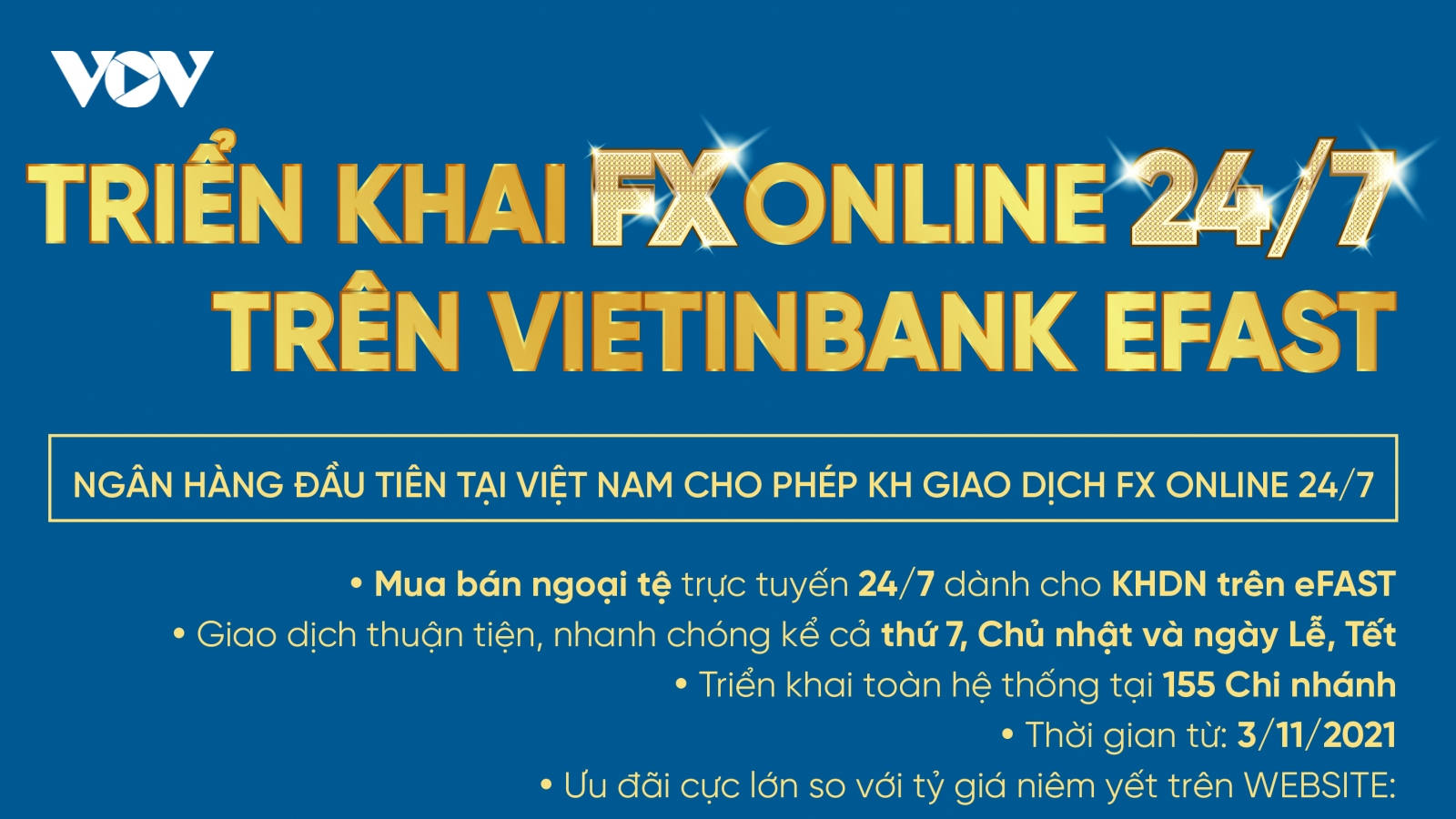 Giao dịch ngoại tệ mọi lúc, mọi nơi với VietinBank eFAST và VietinBank Ipay