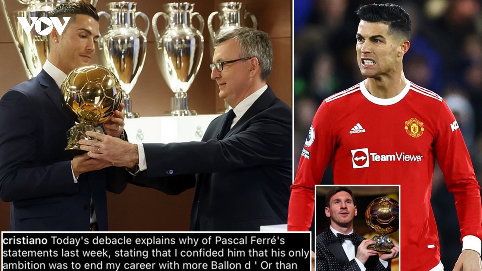 Ronaldo đăng đàn "khẩu chiến" trong ngày Messi giành Quả bóng Vàng